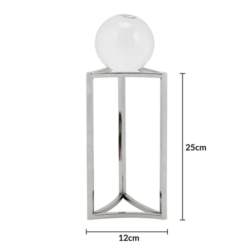 Silver Crystal Ball Stand